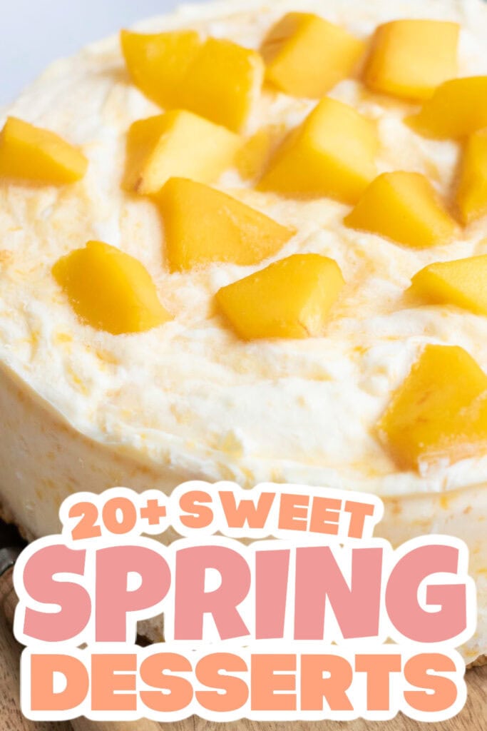 spring desserts - Tropical Mango Cheesecake