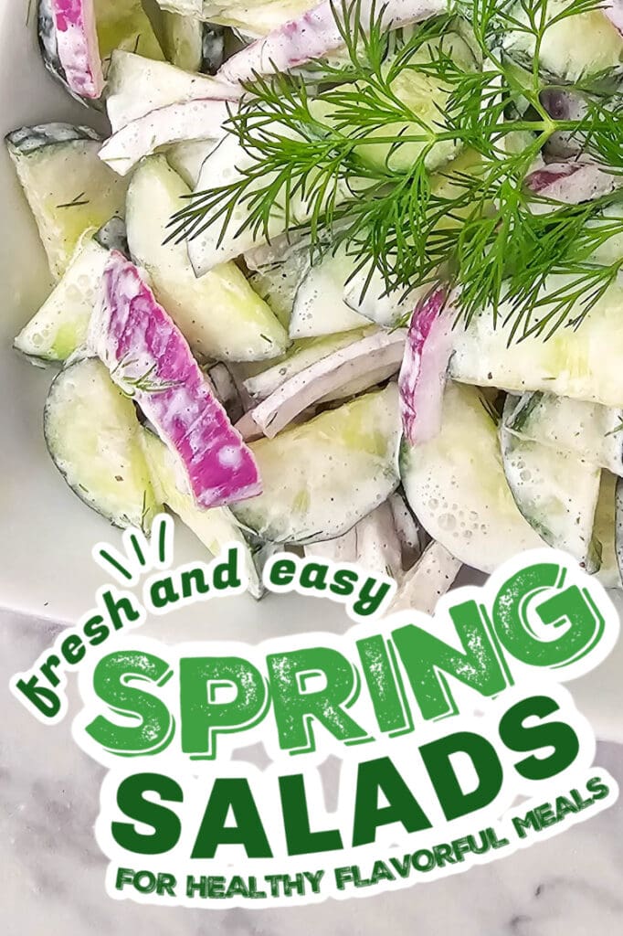 spring salads - Creamy Cucumber Salad