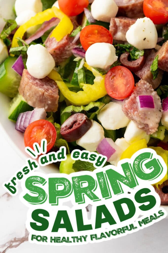 spring salads - Italian Chopped Salad with Zesty Dressing