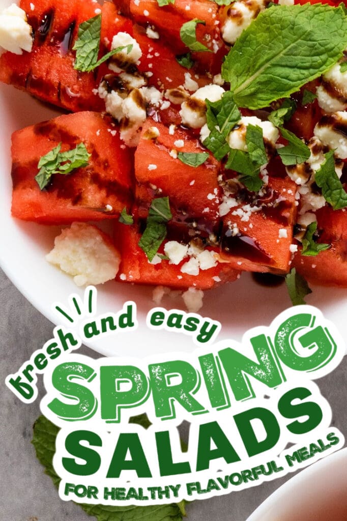 spring salads - Watermelon Feta Salad with Balsamic Glaze