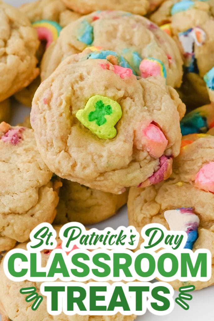 st. patrick day classroom treats - Lucky Charm Cookies