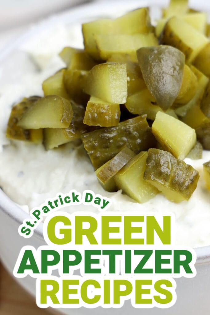 st.patrick day food - dill pickle dip