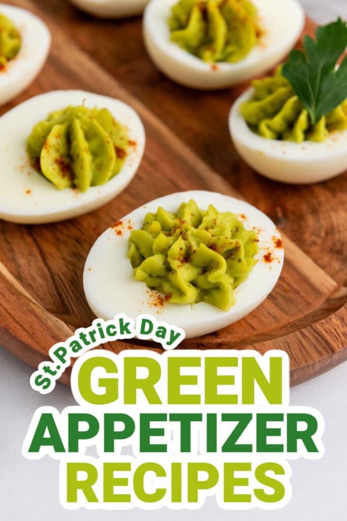 st.patrick day food - Avocado Deviled Eggs copy