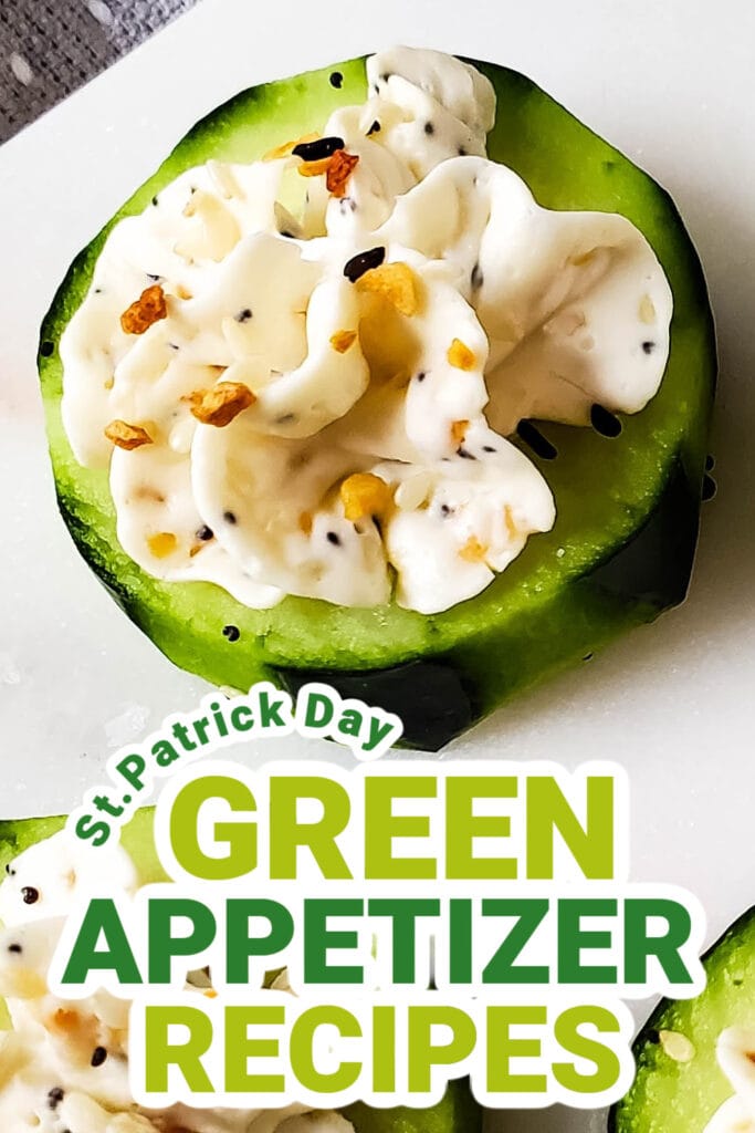 st.patrick day food - Bagel Cucumber Bites