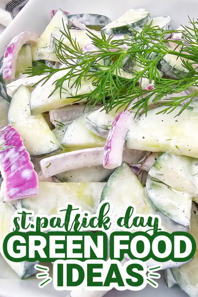 st.patrick day food - Creamy Cucumber Salad