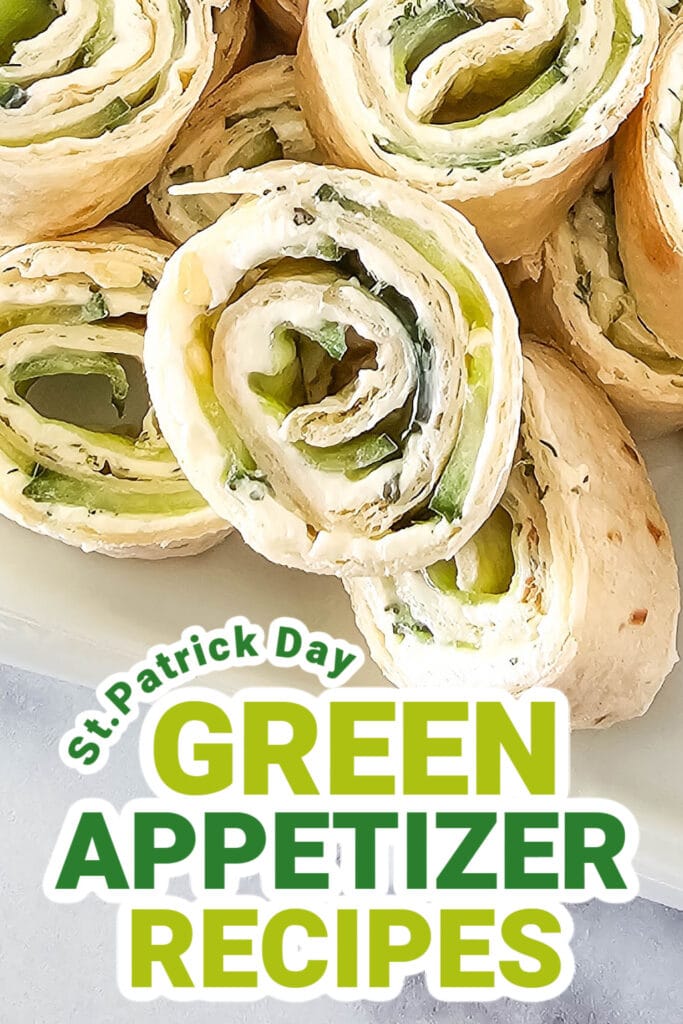 st.patrick day food - Cucumber Dill Pinwheels