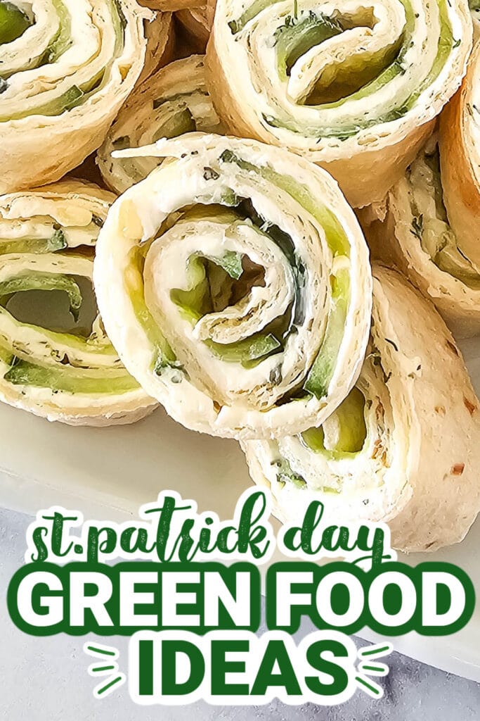 st.patrick day food - Cucumber Dill Pinwheels