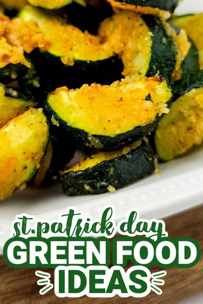 st.patrick day food - Parmesan Crusted Air Fryer Zucchini