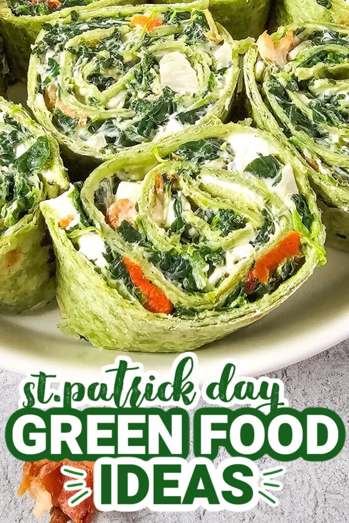 st.patrick day food - Spinach Dip Pinwheels