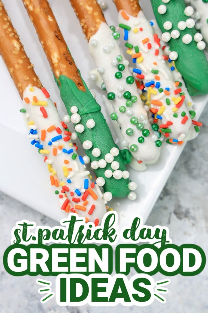 st.patrick day food - St. Patrick Pretzel Rods