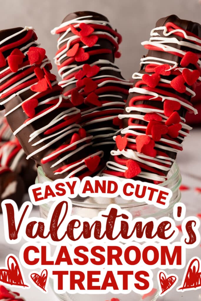 valentine's classroom treats - Chocolate-Covered Valentine’s Day Marshmallow Pops