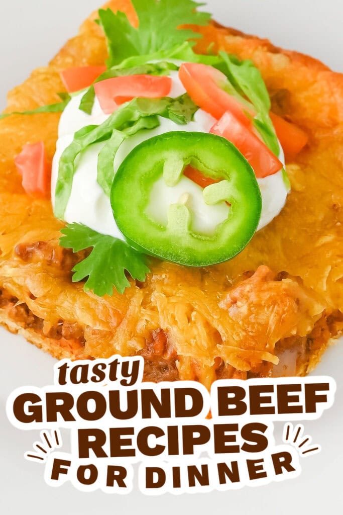 ground beef recipes - Ground Beef Crescent Roll Taco Bake