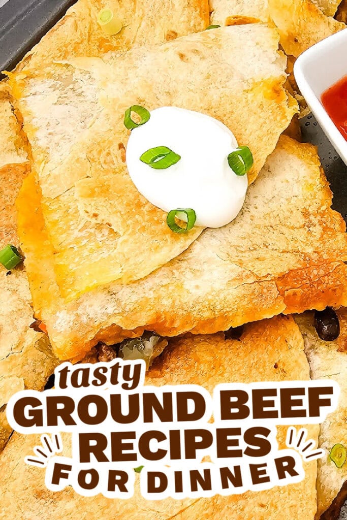 ground beef recipes - Sheet Pan Tex Mex Quesadillas