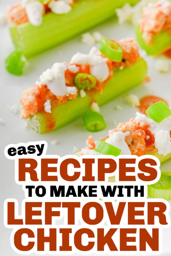 leftover chicken recipes - Buffalo Chicken Stuffed Celery