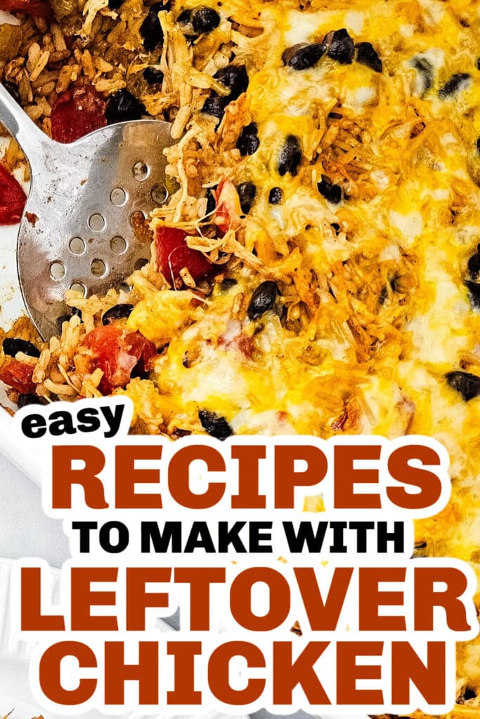 leftover chicken recipes - Cheesy Chicken Taco Casserole with Black Beans