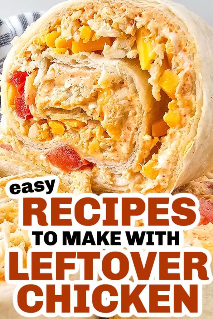 leftover chicken recipes - Chicken Taco Pinwheels