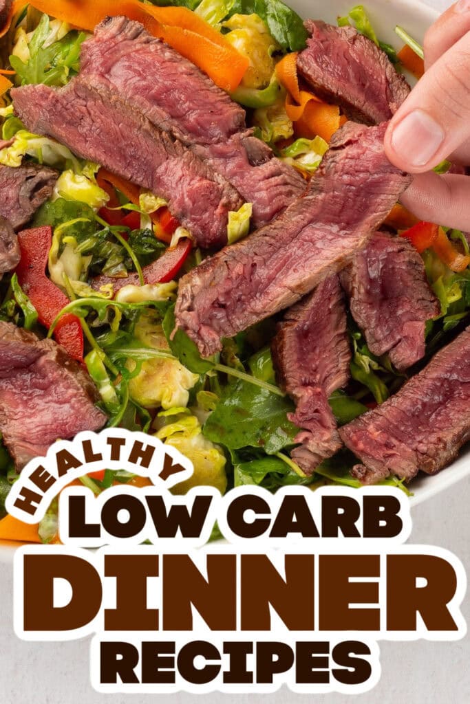 low carb dinner recipes - winter salad with steak