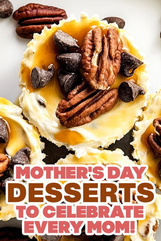 mothers day desserts - No-Bake Mini Turtle Cheesecakes