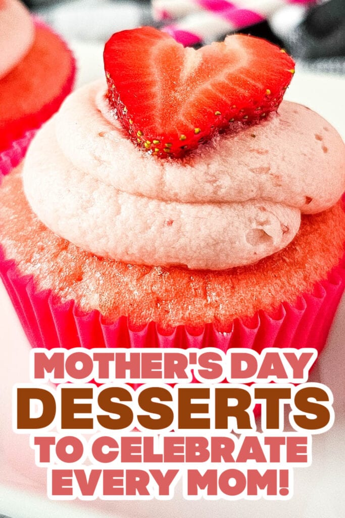 mothers day desserts - Strawberry Sprinkle Surprise Cupcakes