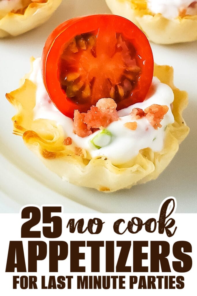 no cook appetizer - BLT Phyllo Party Bites