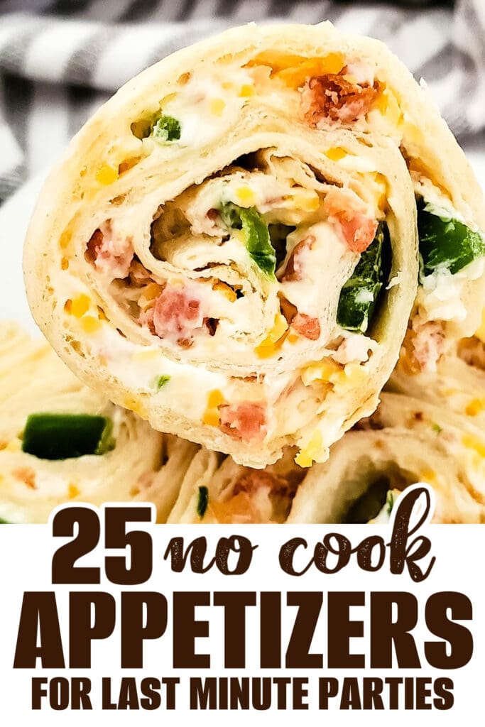 no cook appetizer - Jalapeno Popper Pinwheels