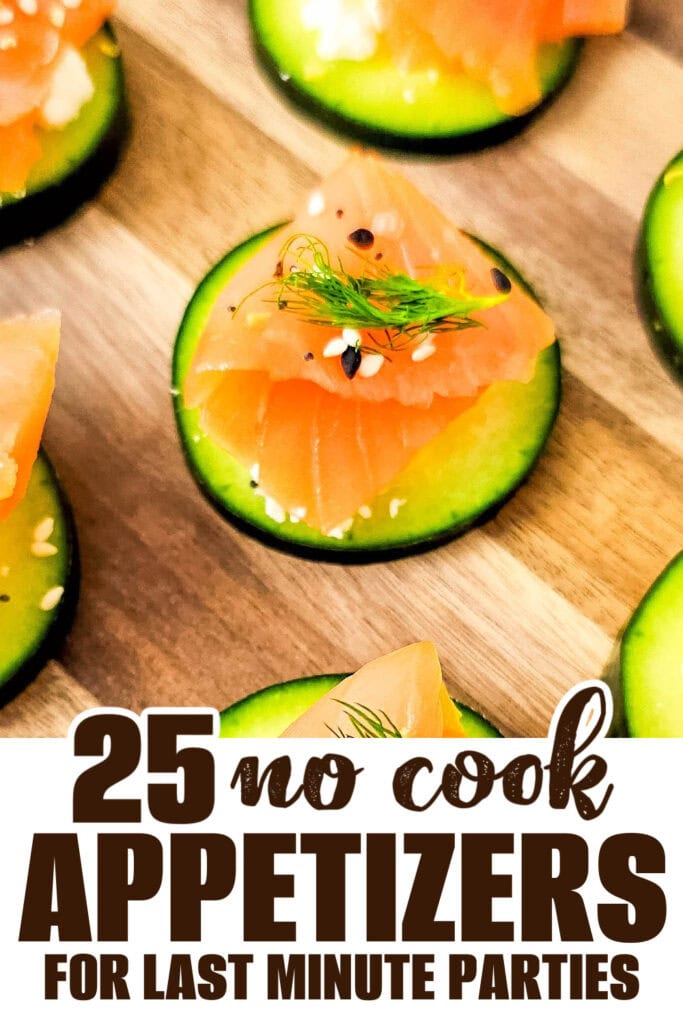 no cook appetizer - Light Salmon Cucumber Bites