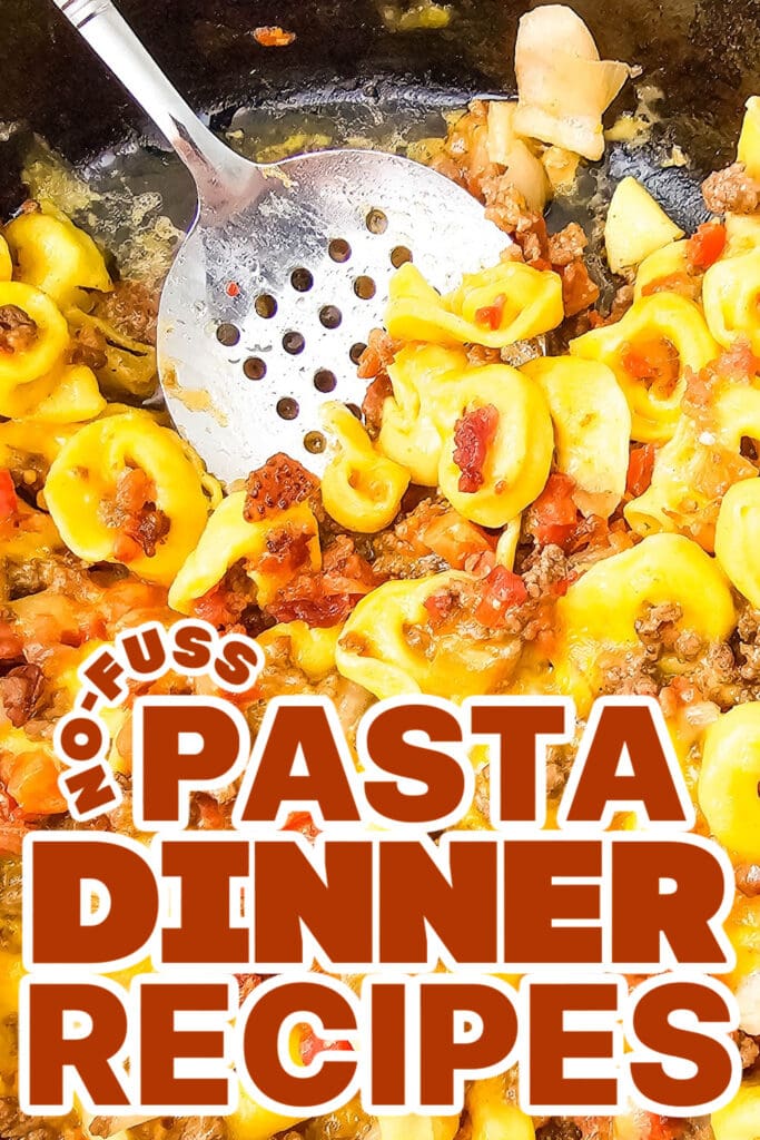 pasta dinner recipes - One-Pan Skillet Bacon Cheeseburger Tortellini