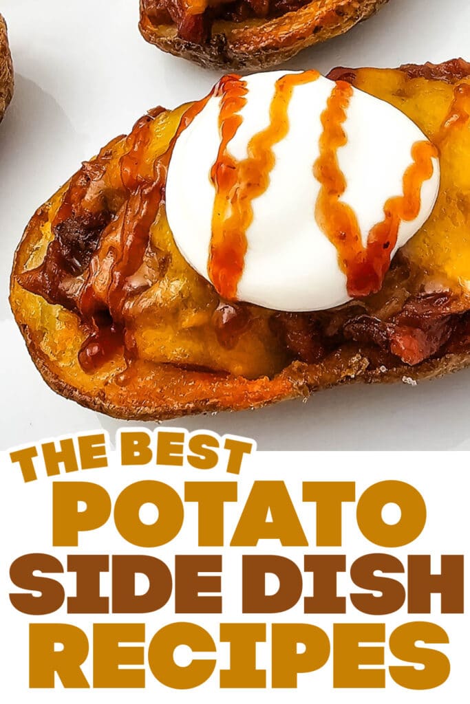 potato side dish ideas - Crispy Pulled Pork and Cheese Potato Skins