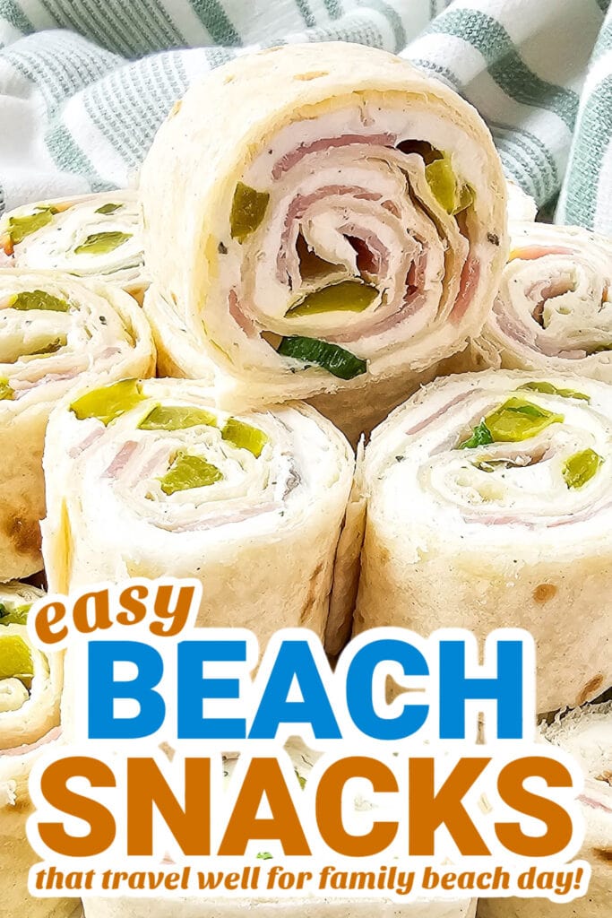 beach snacks - Creamy Pickle Dip Pinwheels