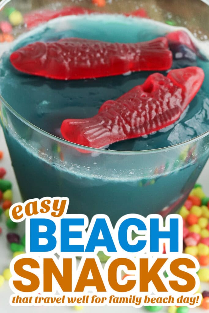 beach snacks - Fish Bowl Jello Cups