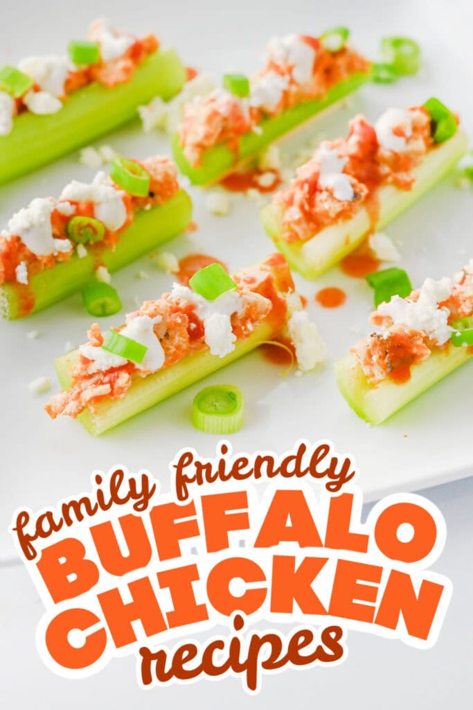 buffalo chicken recipes -Buffalo Chicken Stuffed Celery copy