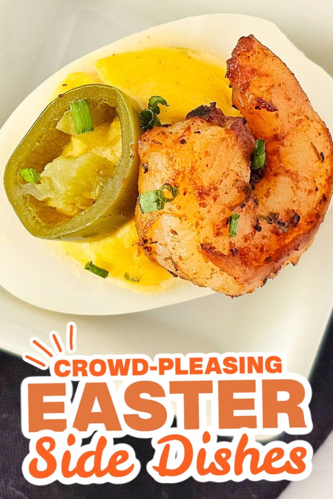 easter side dishes -Cajun Deviled Eggs with Shrimp