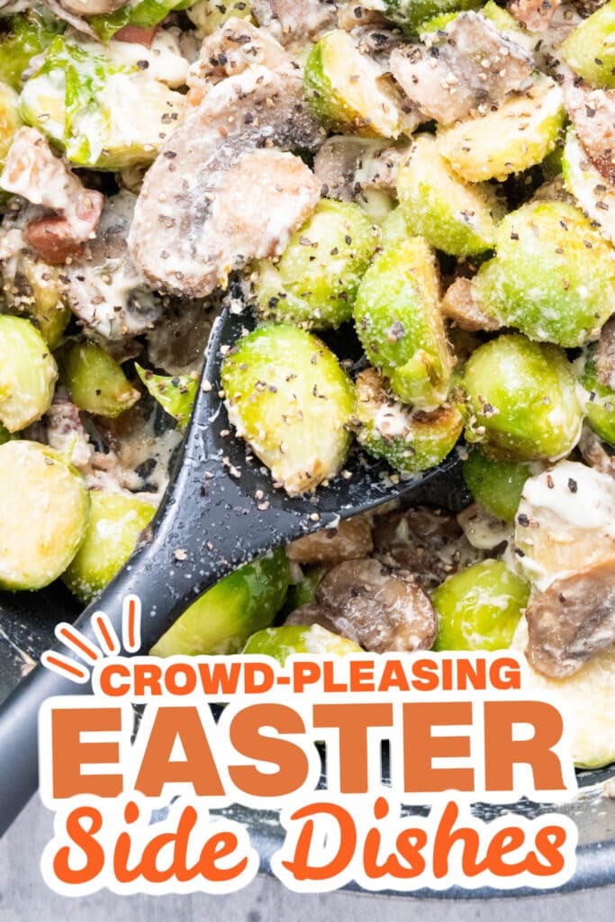 easter side dishes - Creamy Brussels Sprouts with Pancetta 
