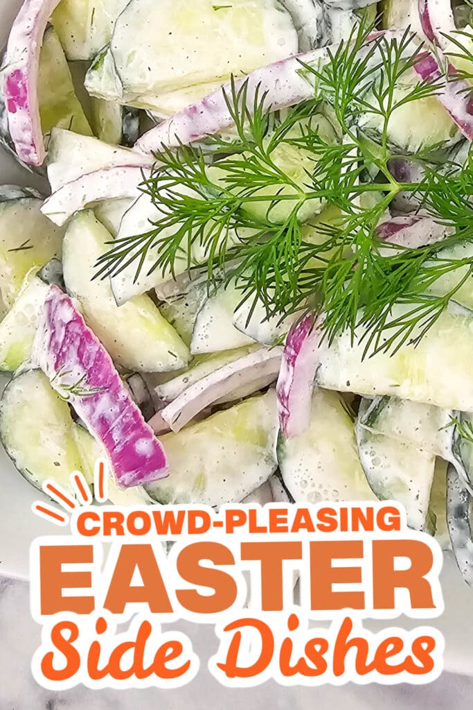 easter side dishes - Creamy Cucumber Salad