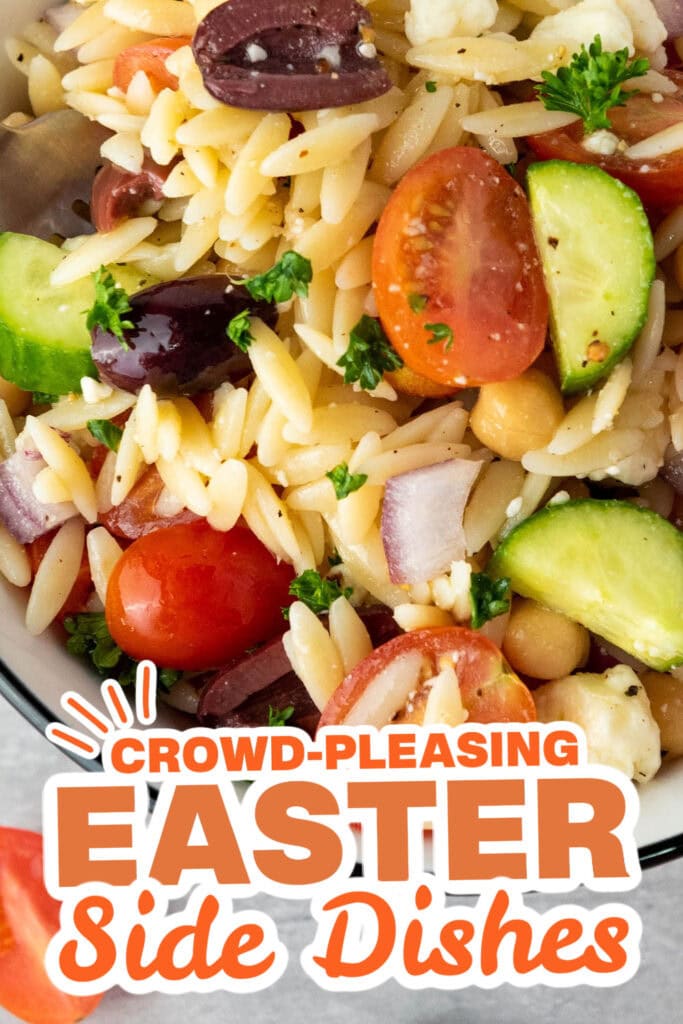 easter side dishes - Mediterranean Orzo Pasta Salad