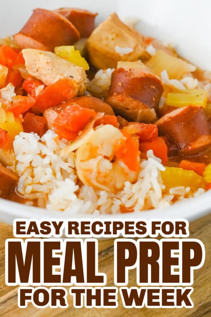 meal prep for the week - Crockpot Jambalaya copy