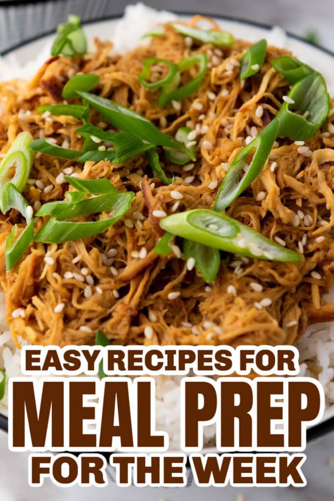 meal prep for the week - Crockpot Soy Honey Garlic Chicken copy