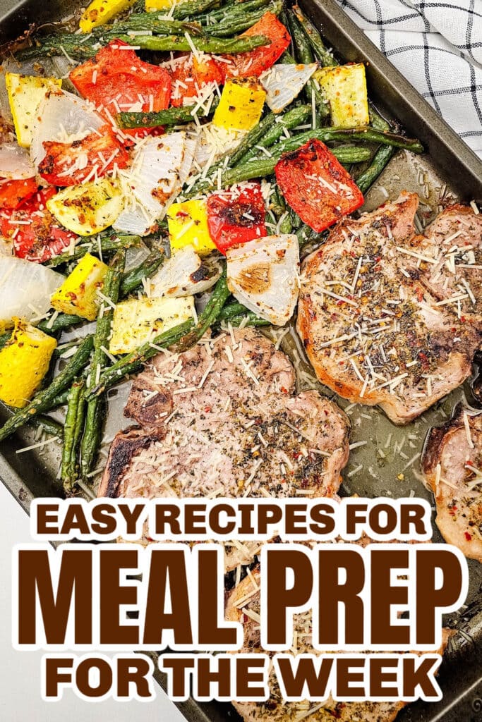 meal prep for the week - Sheet Pan Italian Pork Chops