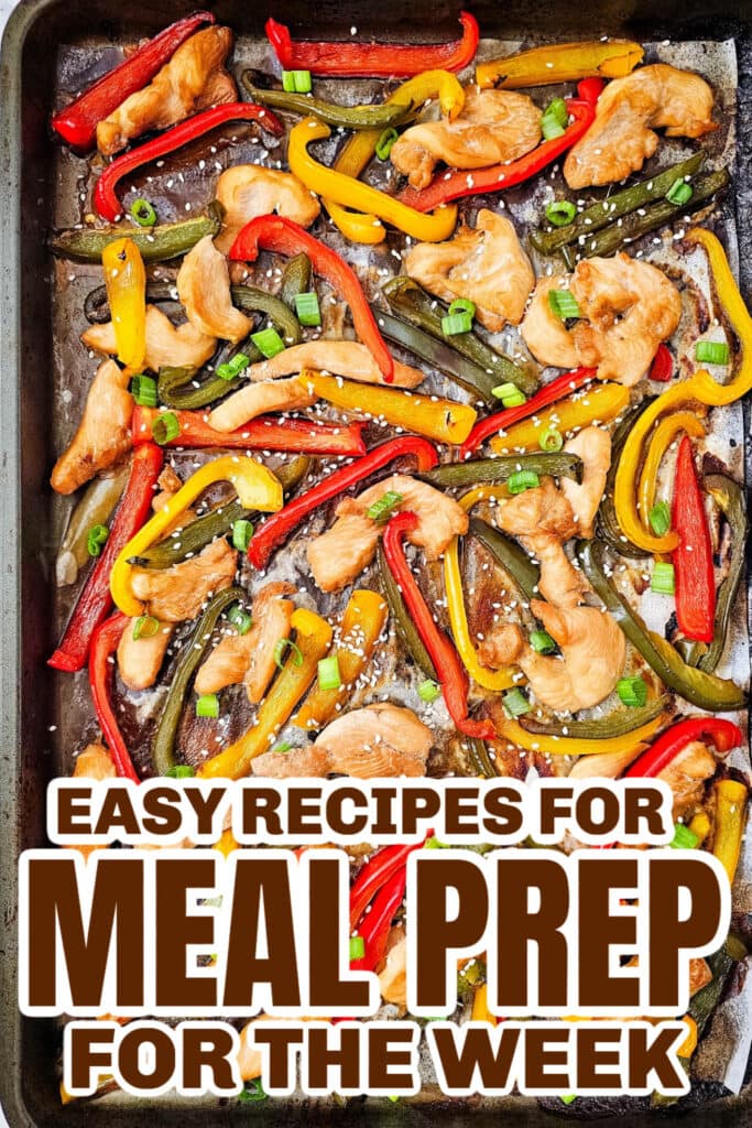 meal prep for the week -Sheet Pan Teriyaki Chicken and Peppers copy