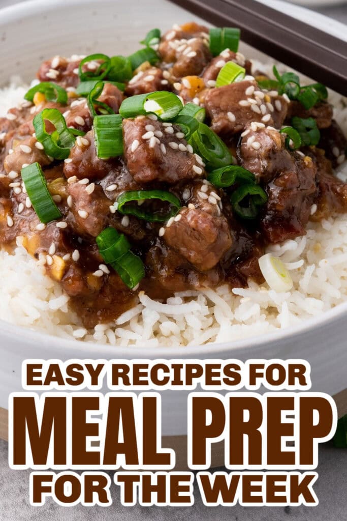 meal prep for the week -Slow Cooker Mongolian Beef copy