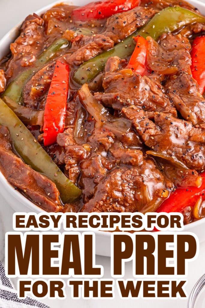 meal prep for the week - Slow Cooker Pepper Steak copy