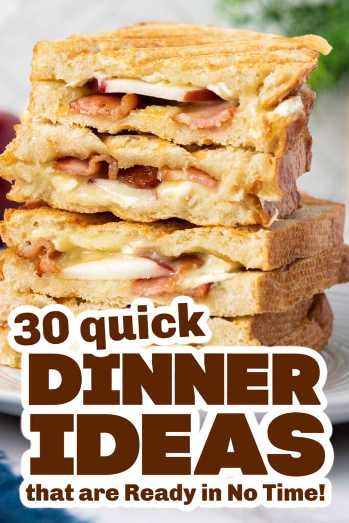 quick dinner ideas -Apple, Brie, and Bacon Panini with Sweet Honey Drizzle copy