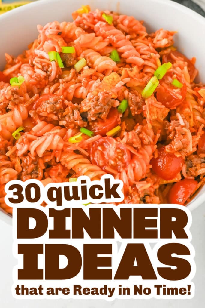 quick dinner ideas - Cheesy Taco Pasta Salad with Catalina Dressing copy