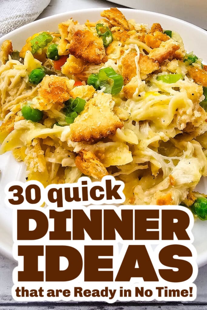 quick dinner ideas -Chicken Noodle Casserole copy