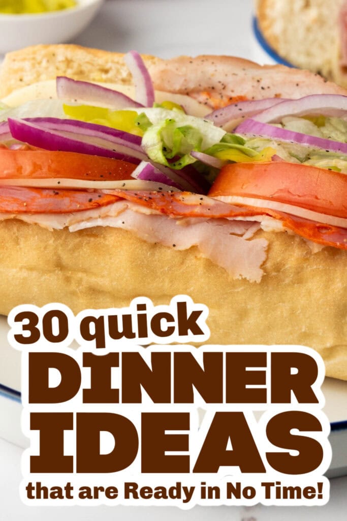 quick dinner ideas -Classic Italian Hoagie Sandwich copy