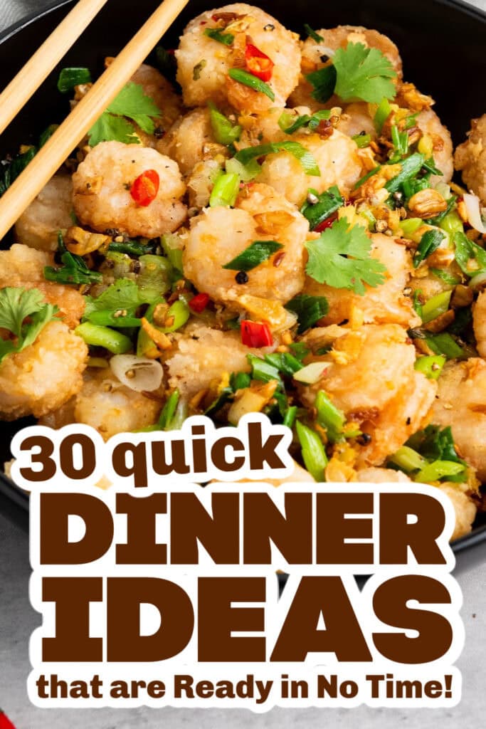 quick dinner ideas - Crispy Chinese Salt and Pepper Shrimp copy