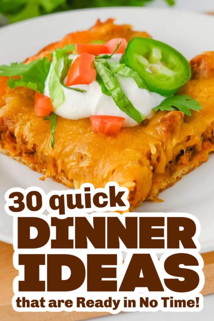 quick dinner ideas -Ground Beef Crescent Roll Taco Bake copy