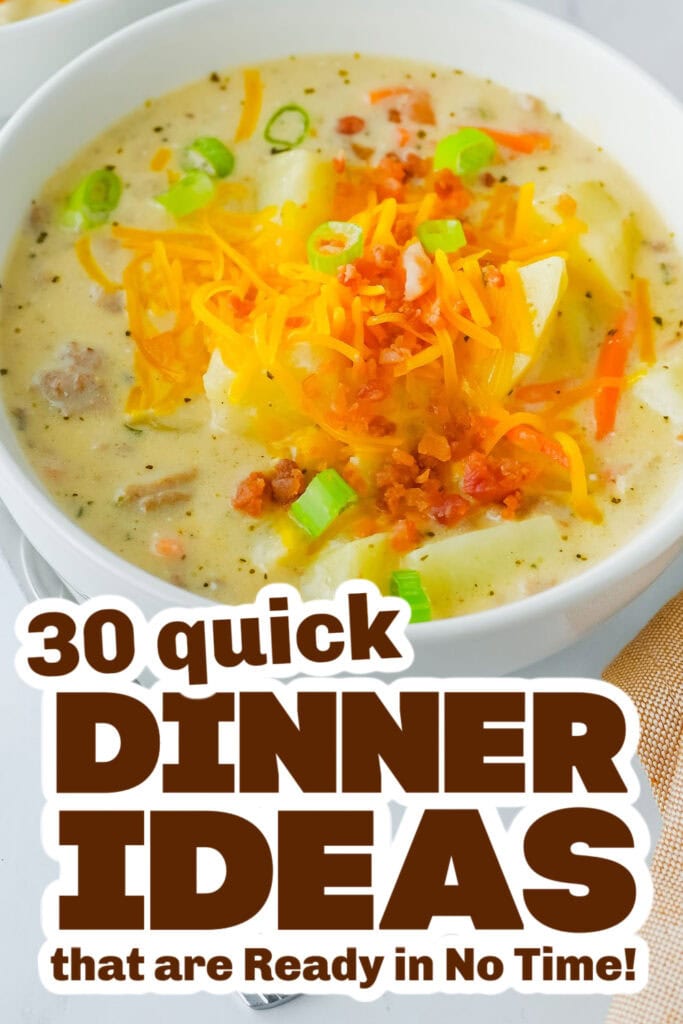 quick dinner ideas - One-Pot Cheeseburger Soup copy