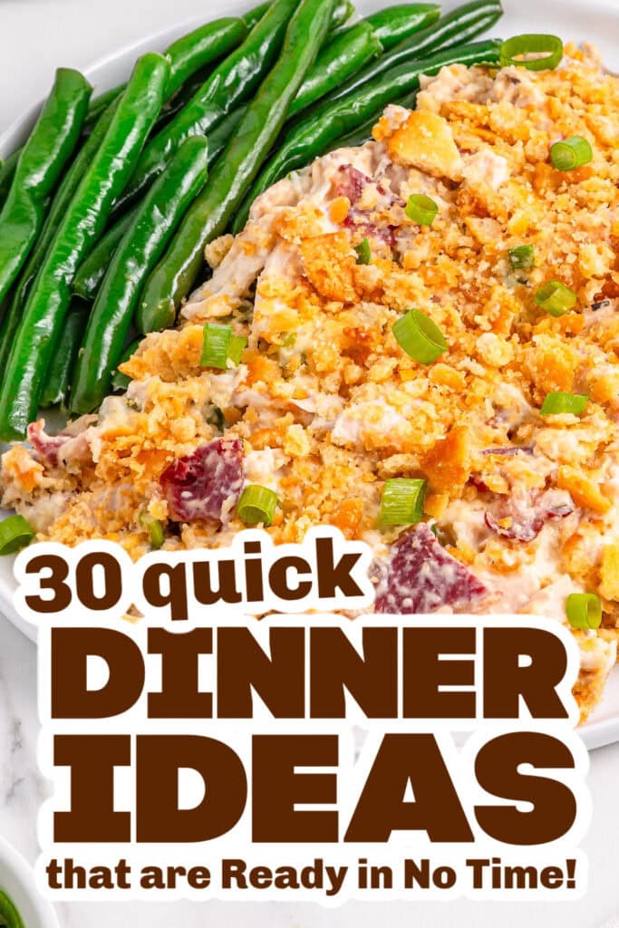 quick dinner ideas -Ritz Cracker Chicken Casserole copy