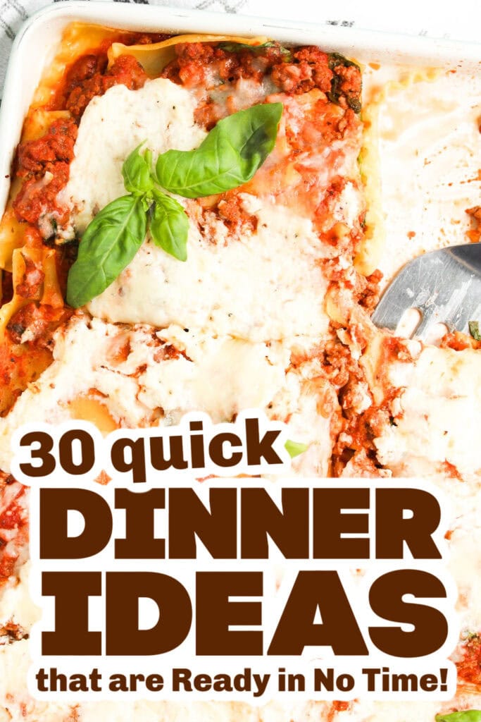 quick dinner ideas -Sheet Pan Cheesy Lasagna copy